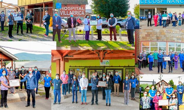 CENTROS DE SALUD PRIMARIA Y HOSPITAL DE VILLARRICA RECIBEN RECONOCIMIENTO EN ANIVERSARIO N° 469 DE LA COMUNA